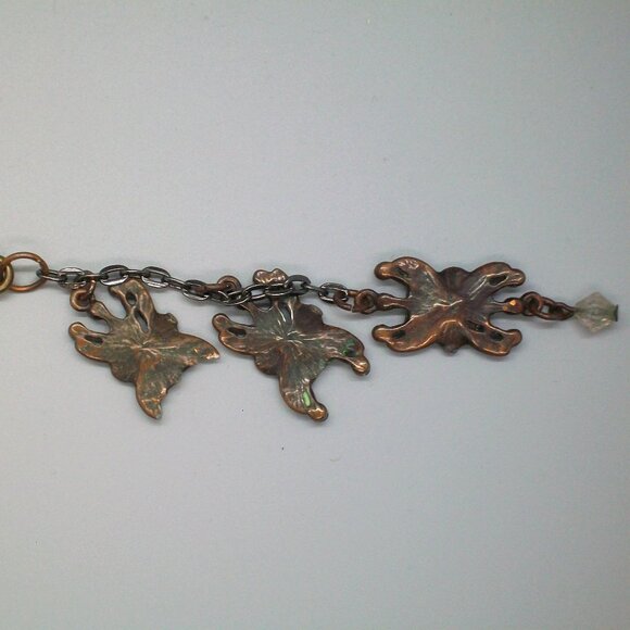 Pink Enamel Flower Zipper Pull Purse Charm Repurposed Broken Cookie Lee Necklace - Picture 3 of 3